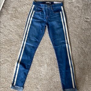 Loft skinny jeans with white stripe